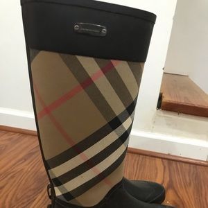 Burberry rain boots